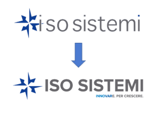 confronto fra vecchio e nuovo logo Iso Sistemi